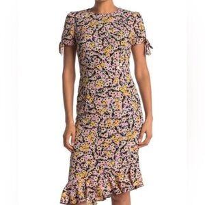 Betsey Johnson Floral Embellished Midi Dress Sz 4